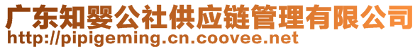 廣東知嬰公社供應鏈管理有限公司