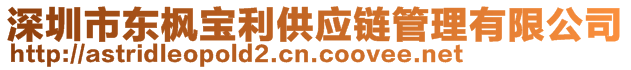 深圳市東楓寶利供應鏈管理有限公司