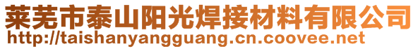 萊蕪市泰山陽(yáng)光焊接材料有限公司