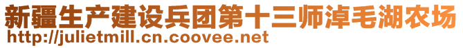 新疆生產(chǎn)建設(shè)兵團第十三師淖毛湖農(nóng)場