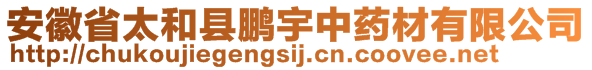 安徽省太和縣鵬宇中藥材有限公司