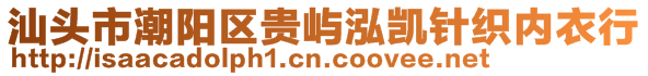 汕頭市潮陽(yáng)區(qū)貴嶼泓凱針織內(nèi)衣行