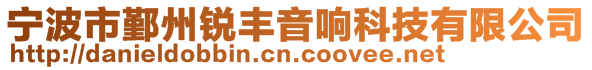 寧波市鄞州銳豐音響科技有限公司