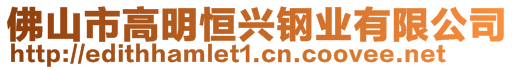 佛山市高明恒興鋼業有限公司