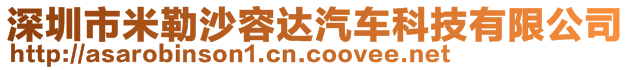 深圳市米勒沙容達(dá)汽車科技有限公司