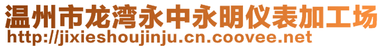 溫州市龍灣永中永明儀表加工場