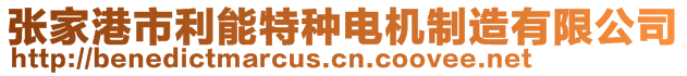 張家港市利能特種電機制造有限公司