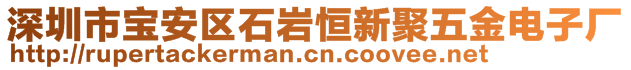 深圳市宝安区石岩恒新聚五金电子厂