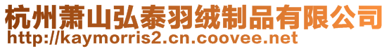 杭州蕭山弘泰羽絨制品有限公司