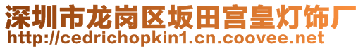 深圳市龍崗區(qū)坂田宮皇燈飾廠