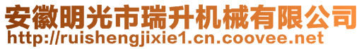 安徽明光市瑞升机械有限公司