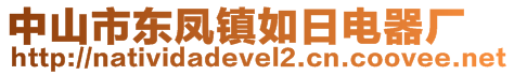 中山市東鳳鎮(zhèn)如日電器廠