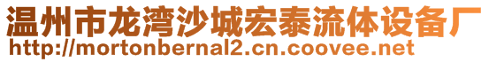 溫州市龍灣沙城宏泰流體設(shè)備廠