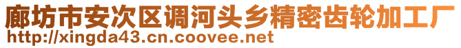 廊坊市安次區(qū)調(diào)河頭鄉(xiāng)精密齒輪加工廠