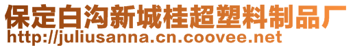 保定白溝新城桂超塑料制品廠