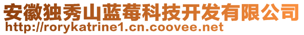 安徽獨(dú)秀山藍(lán)莓科技開發(fā)有限公司