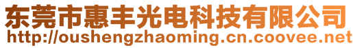 東莞市惠豐光電科技有限公司