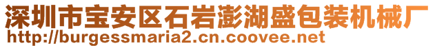 深圳市寶安區(qū)石巖澎湖盛包裝機械廠