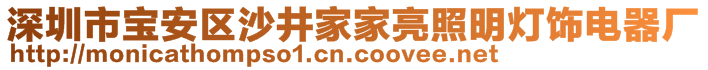 深圳市寶安區(qū)沙井家家亮照明燈飾電器廠