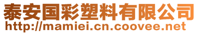 泰安國彩塑料有限公司