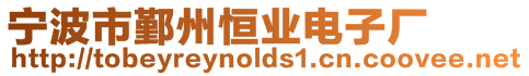 寧波市鄞州恒業電子廠