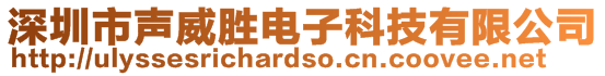 深圳市声威胜电子科技有限公司