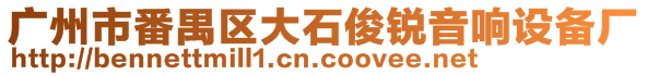 廣州市番禺區(qū)大石俊銳音響設(shè)備廠
