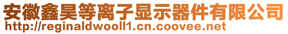 安徽鑫昊等離子顯示器件有限公司