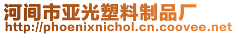 河間市亞光塑料制品廠