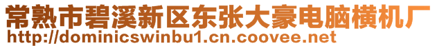 常熟市碧溪新區(qū)東張大豪電腦橫機廠