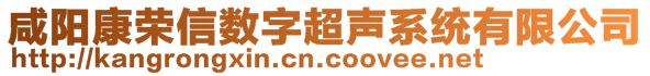 咸陽康榮信數字超聲系統(tǒng)有限公司
