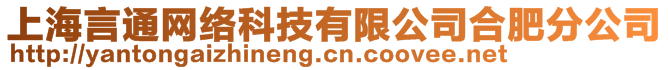 上海言通網(wǎng)絡(luò)科技有限公司合肥分公司