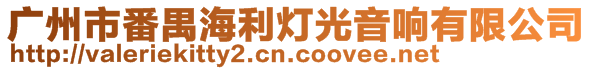 廣州市番禺海利燈光音響有限公司