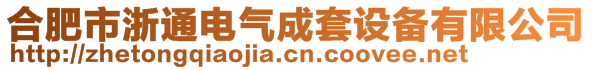 合肥市浙通電氣成套設(shè)備有限公司