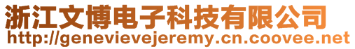 浙江文博電子科技有限公司