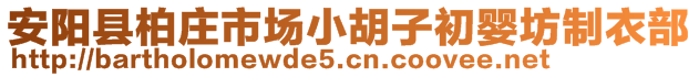 安陽縣柏莊市場小胡子初嬰坊制衣部