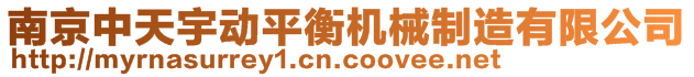 南京中天宇動(dòng)平衡機(jī)械制造有限公司