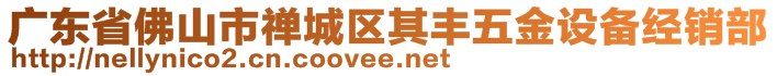 廣東省佛山市禪城區(qū)其豐五金設備經(jīng)銷部