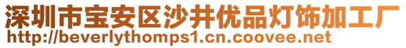 深圳市宝安区沙井优品灯饰加工厂