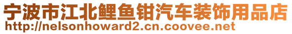 寧波市江北鯉魚鉗汽車裝飾用品店