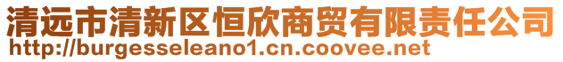 清遠市清新區(qū)恒欣商貿(mào)有限責任公司