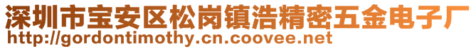 深圳市寶安區(qū)松崗鎮(zhèn)浩精密五金電子廠