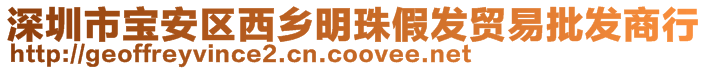 深圳市宝安区西乡明珠假发贸易批发商行