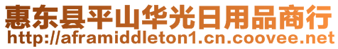 惠东县平山华光日用品商行