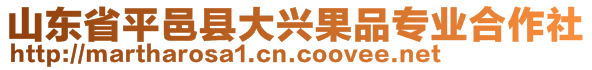 山東省平邑縣大興果品專業(yè)合作社