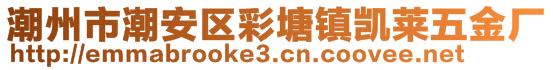 潮州市潮安區(qū)彩塘鎮(zhèn)凱萊五金廠