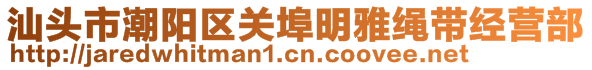 汕頭市潮陽區關埠明雅繩帶經營部
