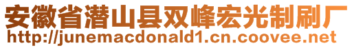 安徽省潛山縣雙峰宏光制刷廠