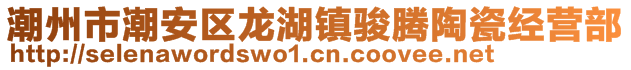 潮州市潮安區(qū)龍湖鎮(zhèn)駿騰陶瓷經(jīng)營部