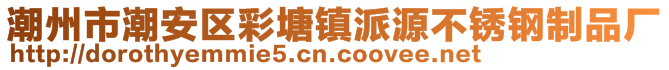 潮州市潮安区彩塘镇派源不锈钢制品厂